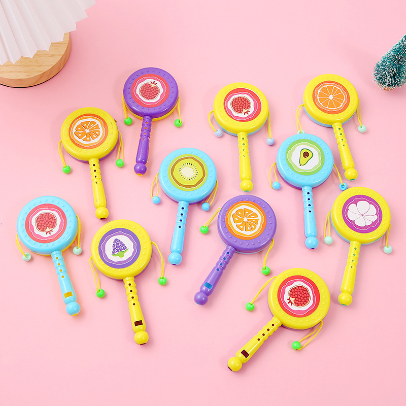 Baby cartoon plastic hand rattle, 0-3 years old baby cartoon rattle, early education small toy gift batch Specification image