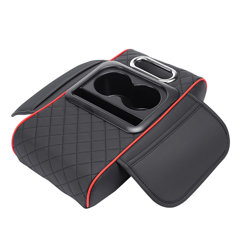 Car armrest box, height-increasing pad, multi-functional storage bag, car water cup holder slot, leather car storage box, tissue box Item Picture