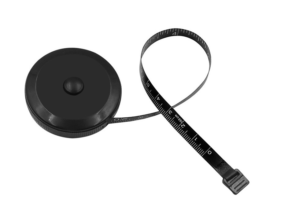 Black tape measure, clothing measuring tape, gift tape measure, mini tape measure, automatic telescopic plastic flexible tape measure, measuring small tools, stationery
