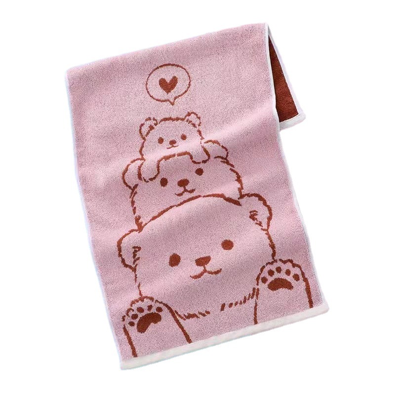 Forsweet Cotton Face Towel Thickened Face Towel Soft Absorbent Household Adult Gifts Lovely Jacquard Large Towel Wholesale Item Picture