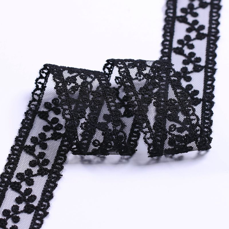 韩版蕾丝花边带网纱花朵刺绣丝带 diy发饰蝴蝶结帽子飘带衣服边带