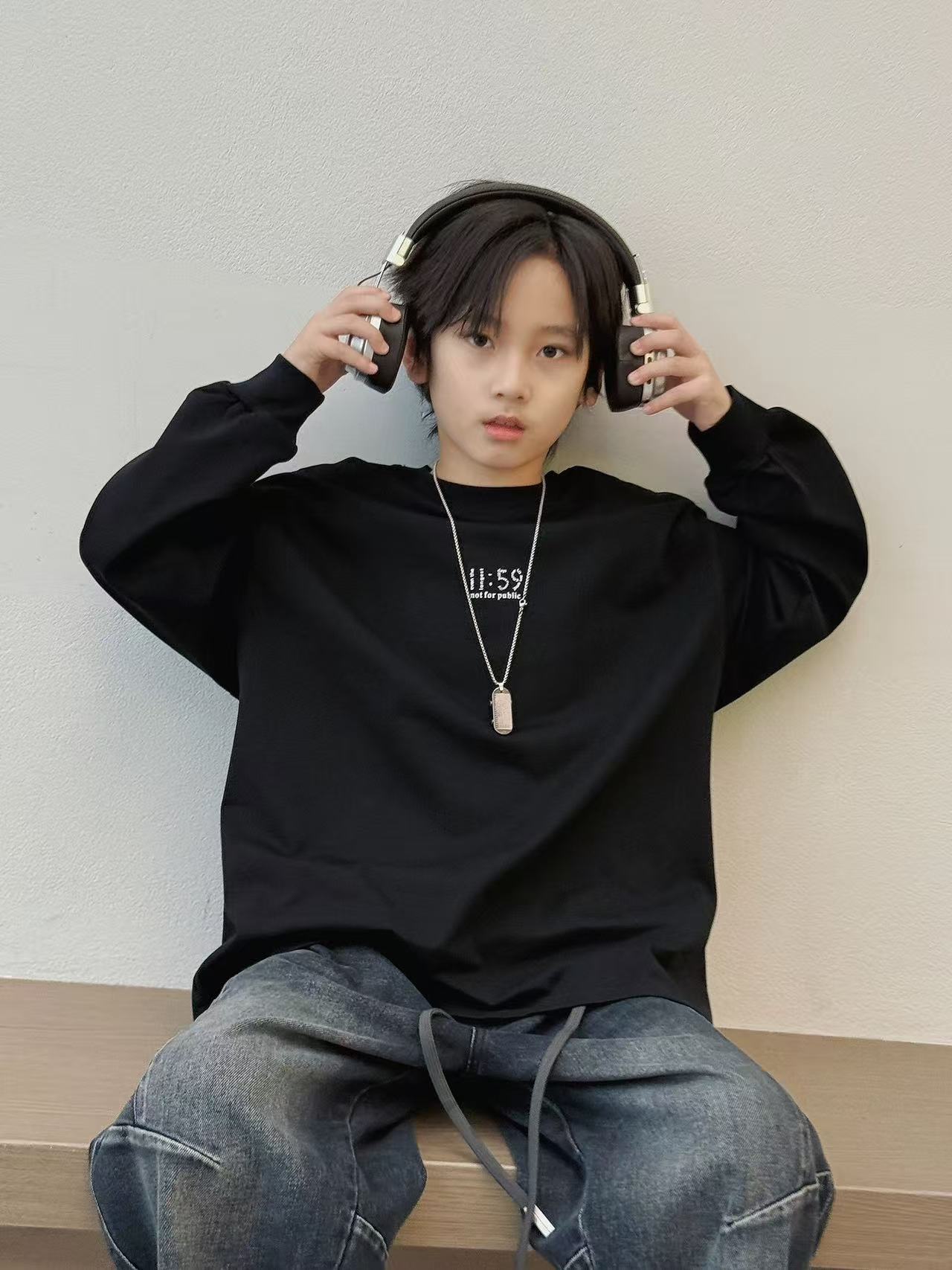 男童长袖T恤2025新款儿童100%纯棉春秋装上衣中大童白色打底衫潮详情10
