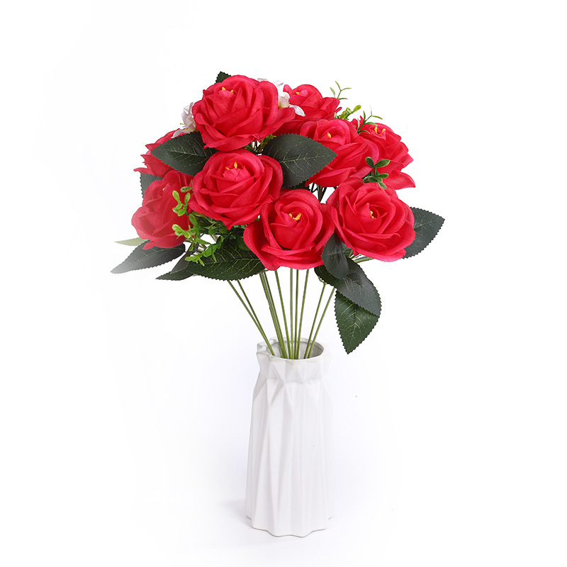 Artificial flowers, fake flowers, artificial rose heads, home soft decoration flower arrangements, flower shooting props, interior decoration ornaments Specification image