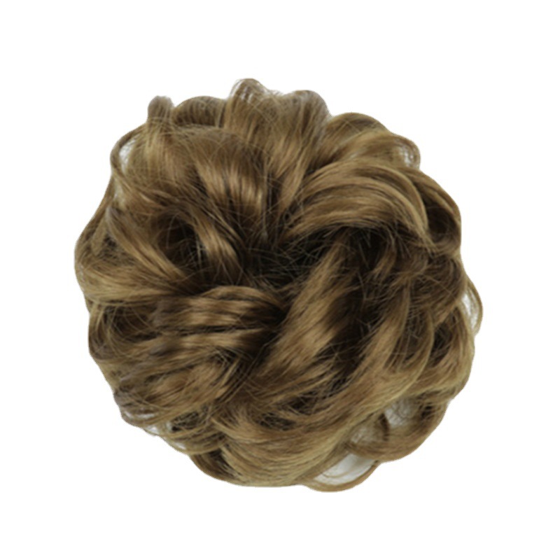 Factory wholesale of European and American false hair, messy and individual hair bands, fluffy flower bud hair, lazy person's curly hair Item Picture