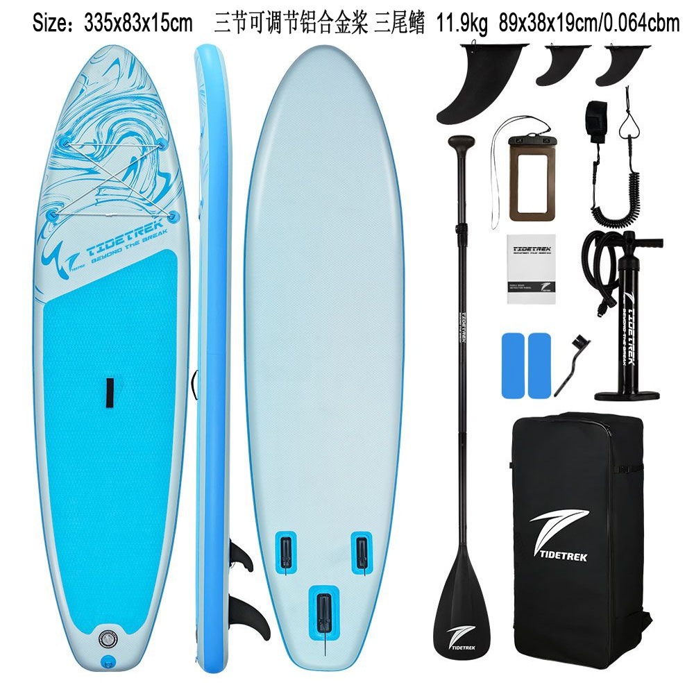 Green Light Forest Inflatable Stand-up Paddleboard Set with accessories, backpack, adjustable paddle, SUP surfboard pic 8