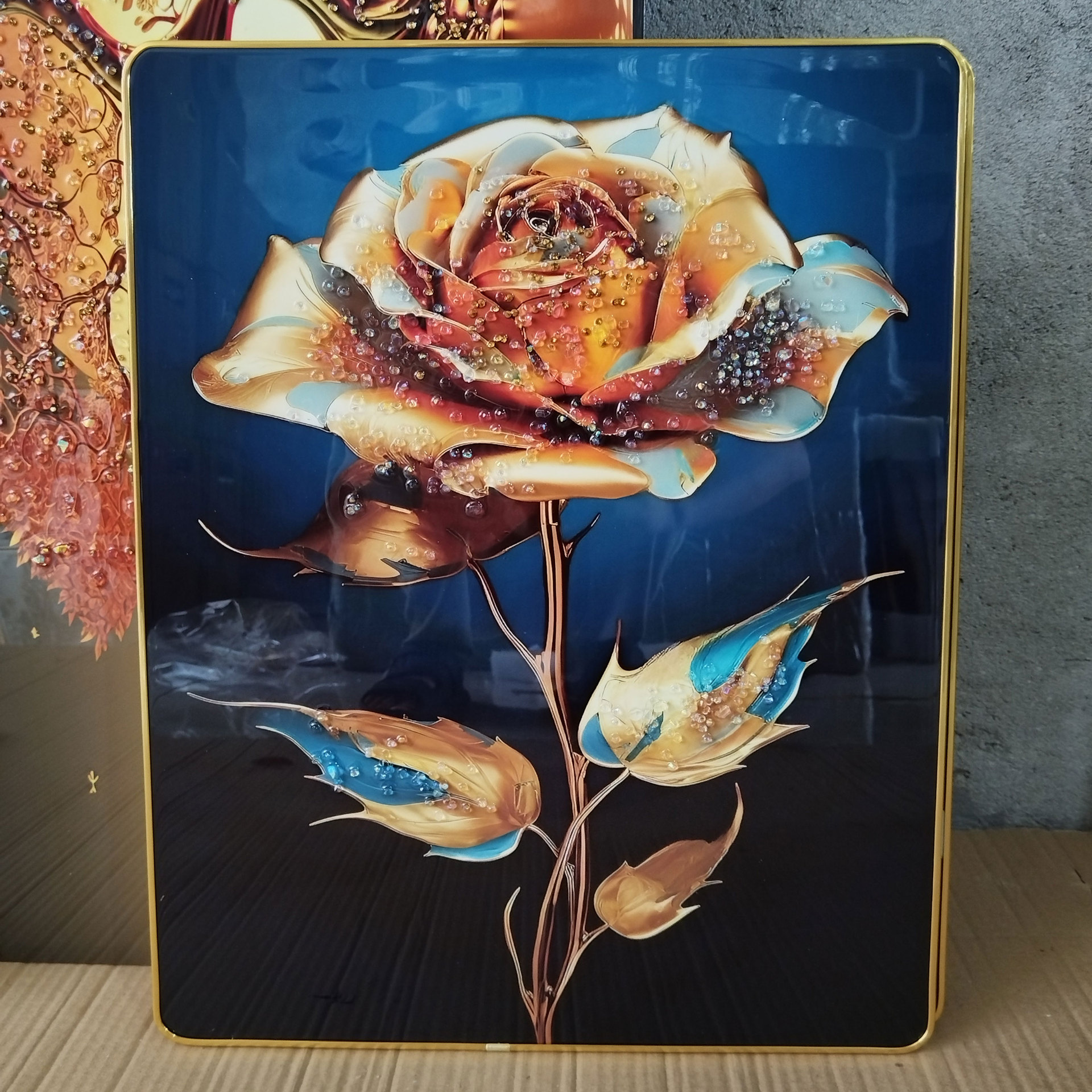 装饰画/蝴蝶标本/现代简约挂画/肌理画/客厅装饰画手绘白底实物图