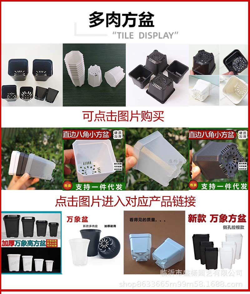网底塑料育苗花盆兰花多肉基地苗圃红色黑色网底孔底透气花盆详情24