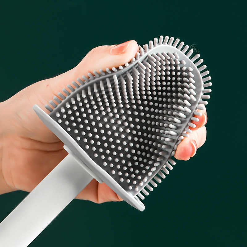 双头马桶刷/带底座浴室壁/套装塑料硅胶细节图