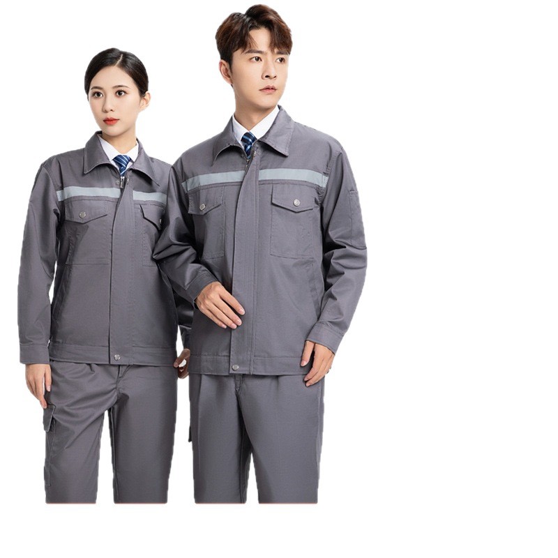 工作服/空调服/劳保服男长袖/劳保/劳保服工装白底实物图