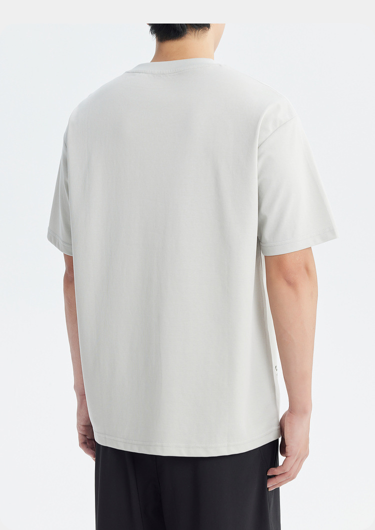 Quick-drying ice silk cotton white smiley face embroidered casual short-sleeved T-shirt for men 2025 Summer new style cool half-sleeved T-shirt pic 49