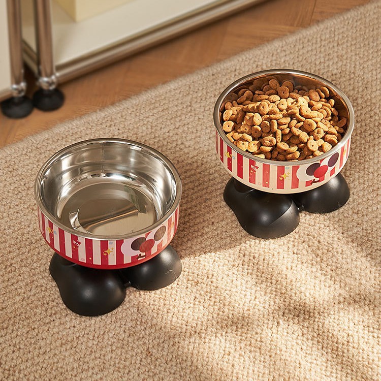 New high-footed stainless steel anti-slip dog food bowl, water bowl, stainless steel rice bowl, rice bowl, cat rice bowl Application Scenario