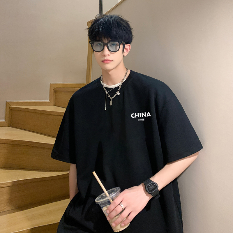 短袖/t恤男士短袖潮流/T恤/服装/男士冰丝短袖产品图