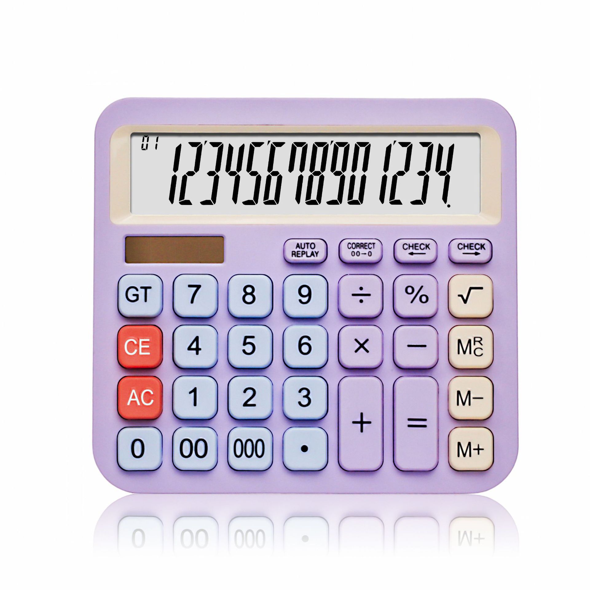 计算器/儿童礼品/滚动加减乘除出题/九行记数器/deli计算器细节图