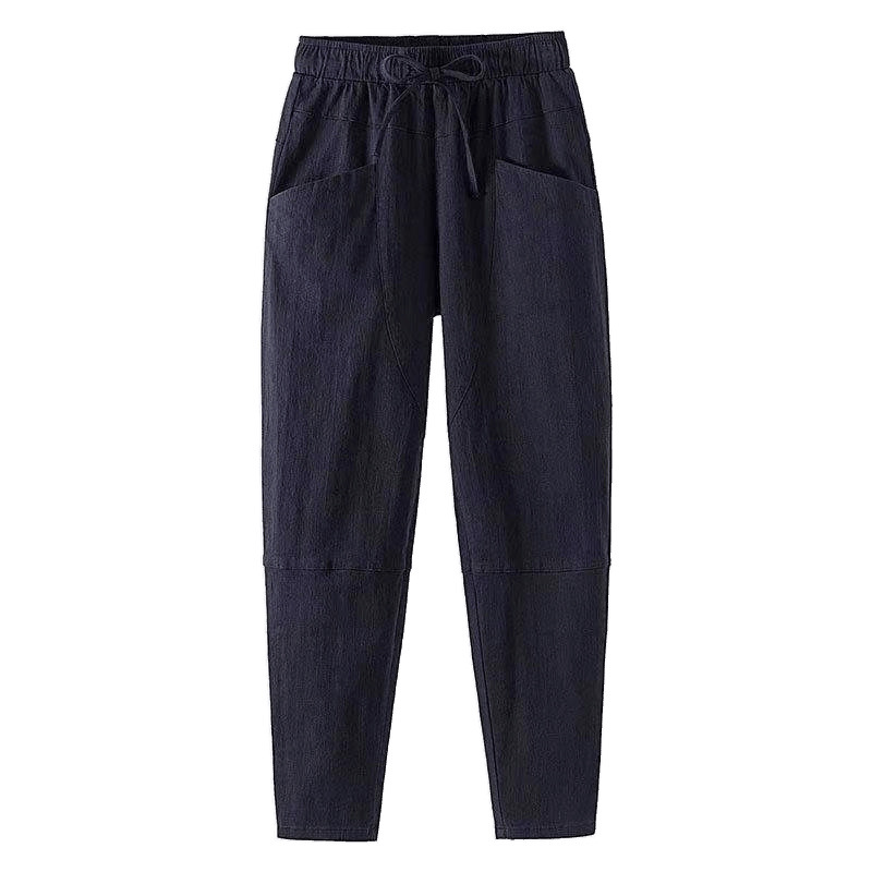 This is a new style of loose and versatile cotton and linen casual slimming 9-point women's pants for the overweight sister in spring/Summer 2025, weighing 200 pounds Item Picture