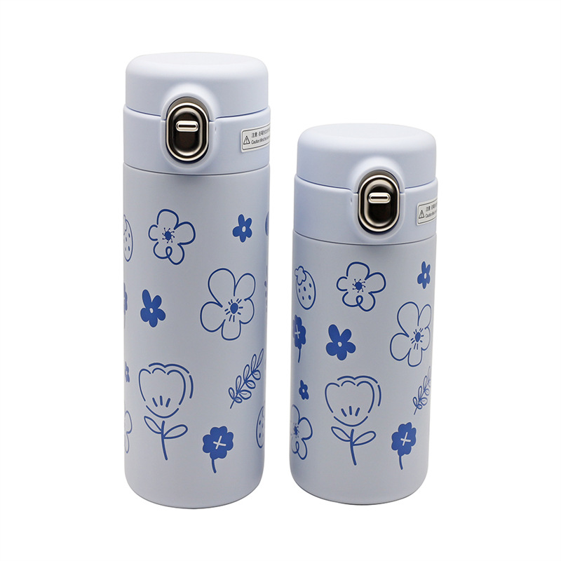 Korean Version Creative Fresh Art Girl Thermos Cup Wholesale Mini Cute Straight Drink Student Insulated Cup Stainless Steel Item Picture