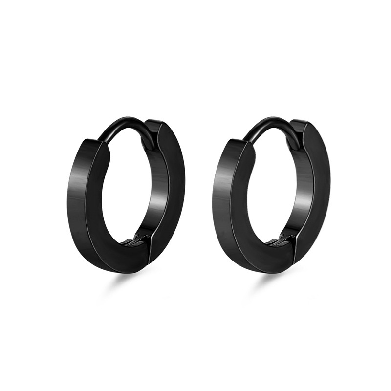 欧美新款时尚耳环 3*9不锈钢耳扣 亚马逊几何型光面耳钉 跨境专供详情图2