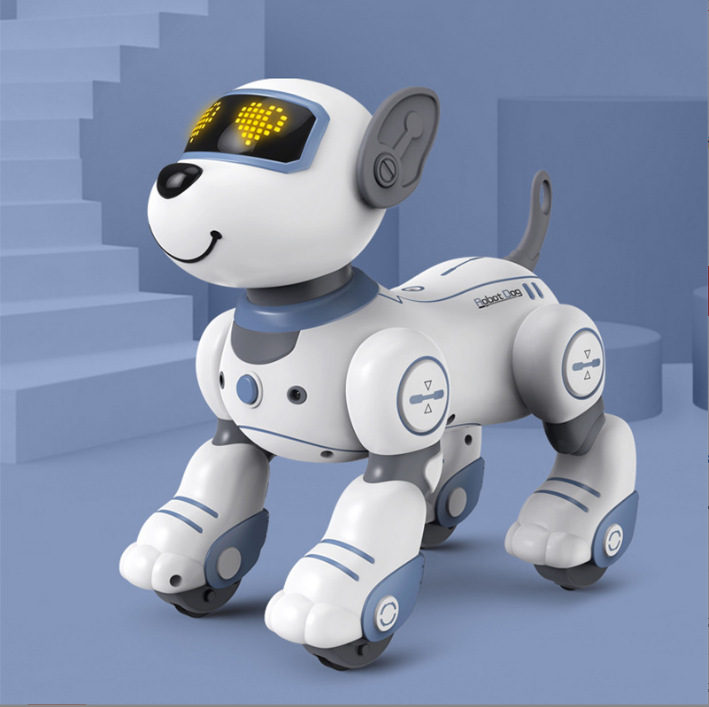 Intelligent voice conversation charging robot dog touch sensing song dance programming remote control robot educational toy