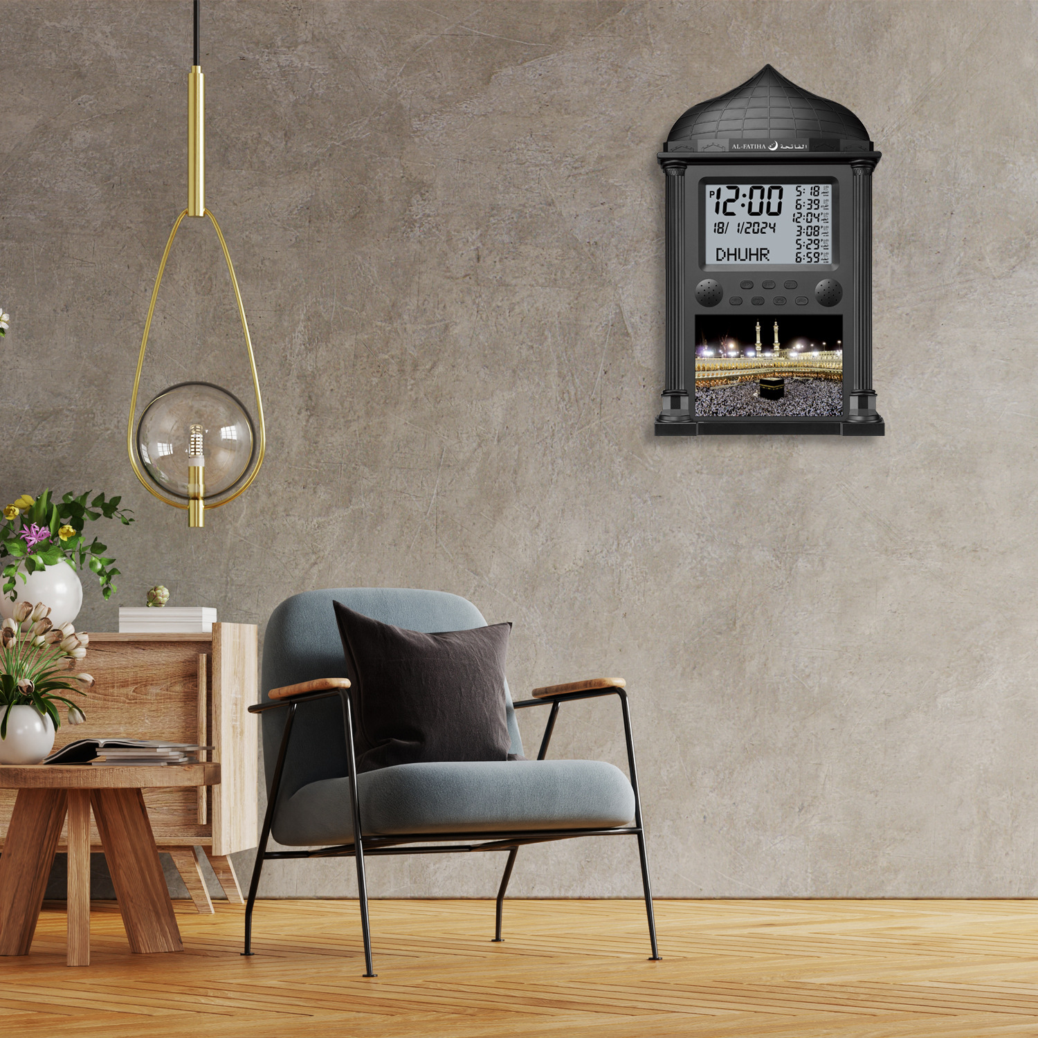 al-fatiha brand faj-118 LCD electronic prayer time reminder clock azan clock Application Scenario