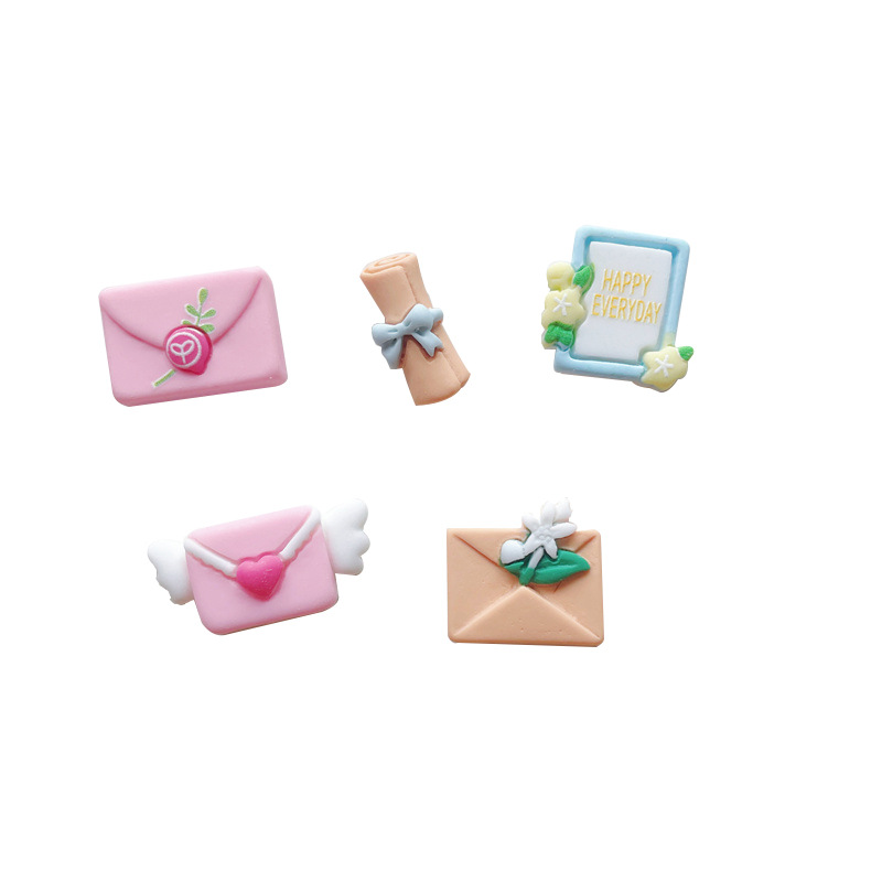 Resin Accessories Envelope Accessories Duck Mouth Clip Material Pack Refrigerator Soft Adhesive Patch Mobile Phone Case Pendant Diy Cream Glue Item Picture