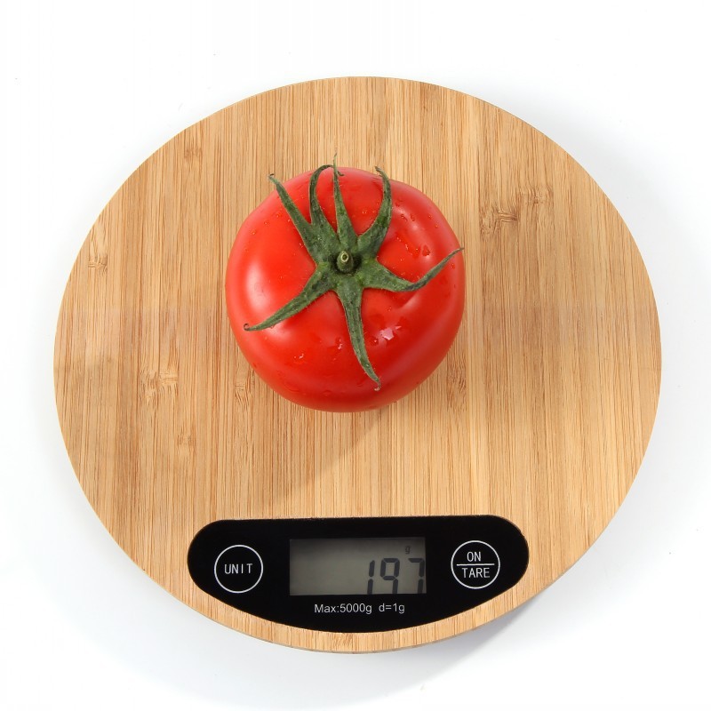 Cross-Border Electronic Scale Kitchen Gram Weight Food Scale Mini Baking Scale Circular Bamboo Scale Medicinal Materials Scale Manufacturers Wholesale Specification drawing