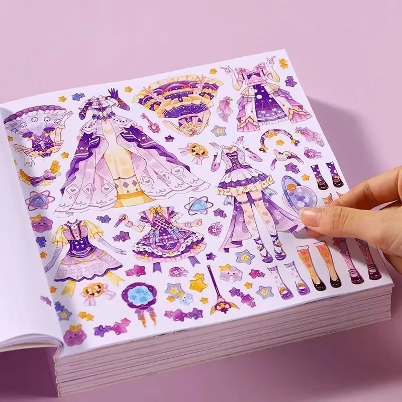 High appearance level dress-up stickers, beautiful princess dress stickers, girls' children's dolls changing clothes, educational toys for 3 to 6 years old Application Scenario