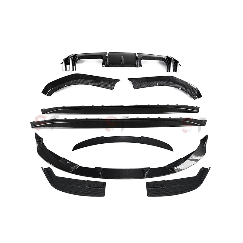 适用于宝马M4 G82 3D款包围碳纤维前唇后唇侧裙尾翼包角配件