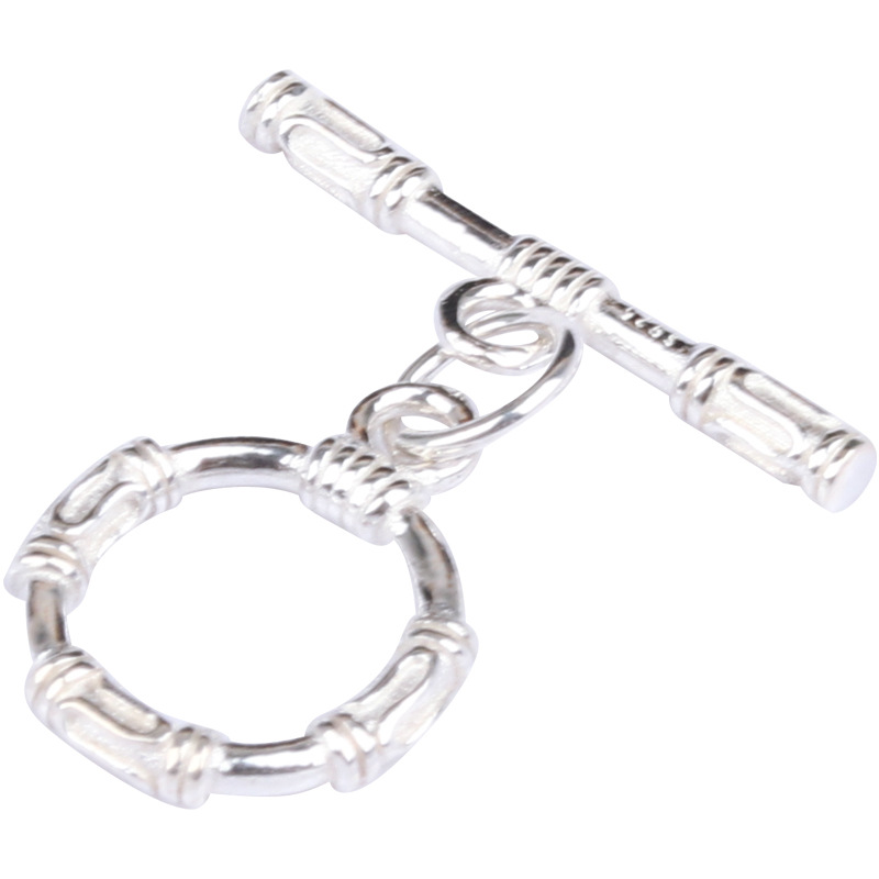S925 Silver plain Silver style OT clasp silver jewelry clasp accessory diy bracelet necklace ending connection clasp Silver jewelry accessory Silver Item Picture