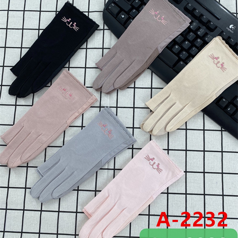 Sun protection gloves, thin adult UV-resistant gloves, breathable full-finger anti-skating silk sleeves, breathable finger-exposing wholesale Specification image