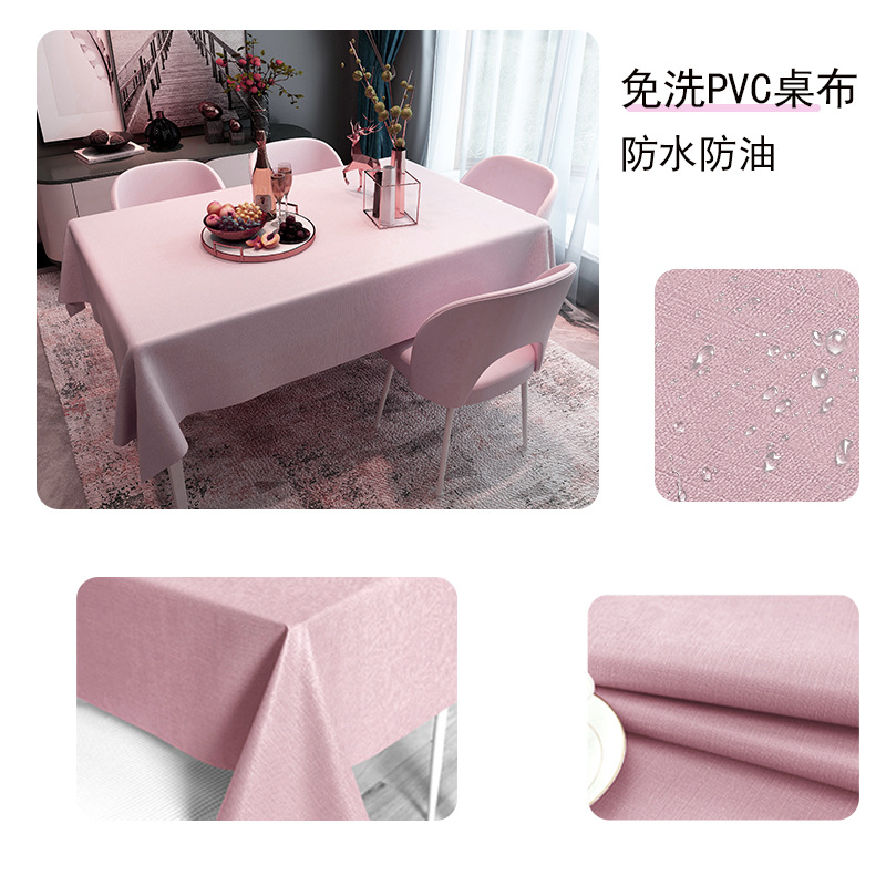 No-wash, waterproof and oil-resistant PVC tablecloth, popular Instagram home simple solid color tablecloth, coffee table, desk and tablecloth wholesale Application Scenario