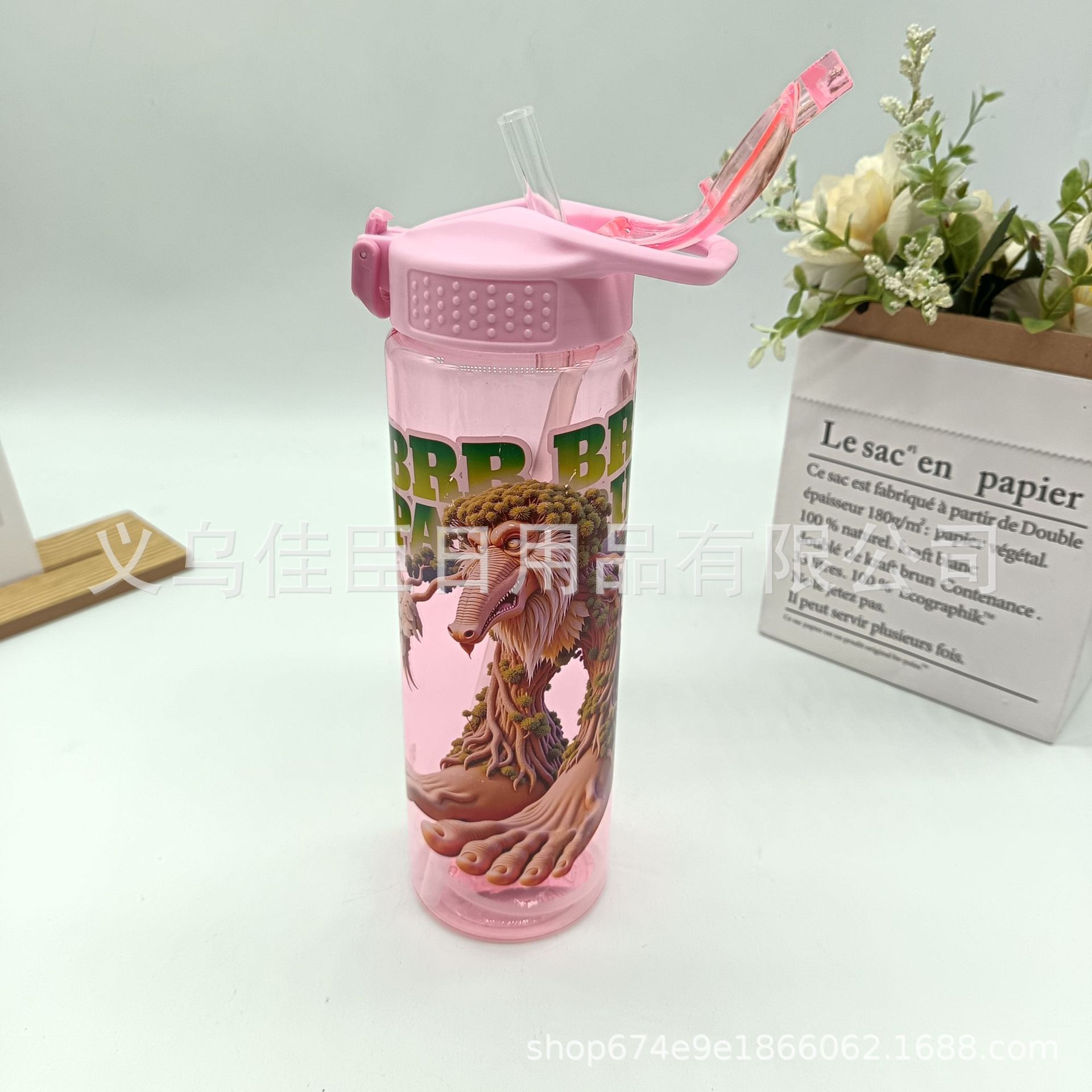 Children's water cups with cute patterns, bouncing LIDS, Shan Hai Jing style, high appearance level sports water bottles for both men and women, portable for students wholesale Application Scenario