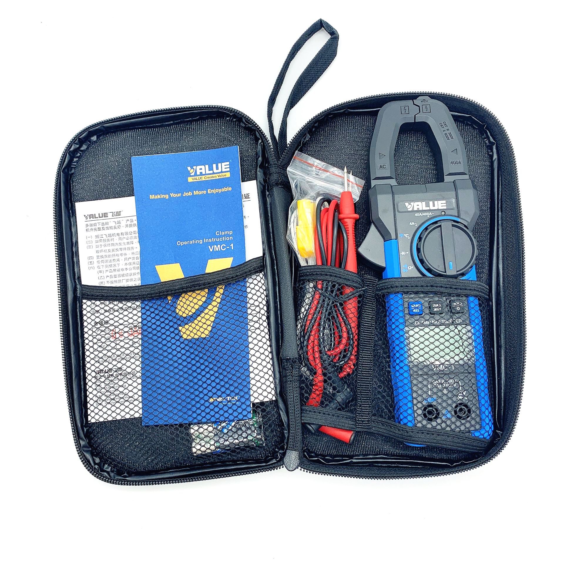 Flyover clamp meter, universal digital ammeter, air conditioner, capacitive AC/DC voltage, temperature clamp meter Item Picture