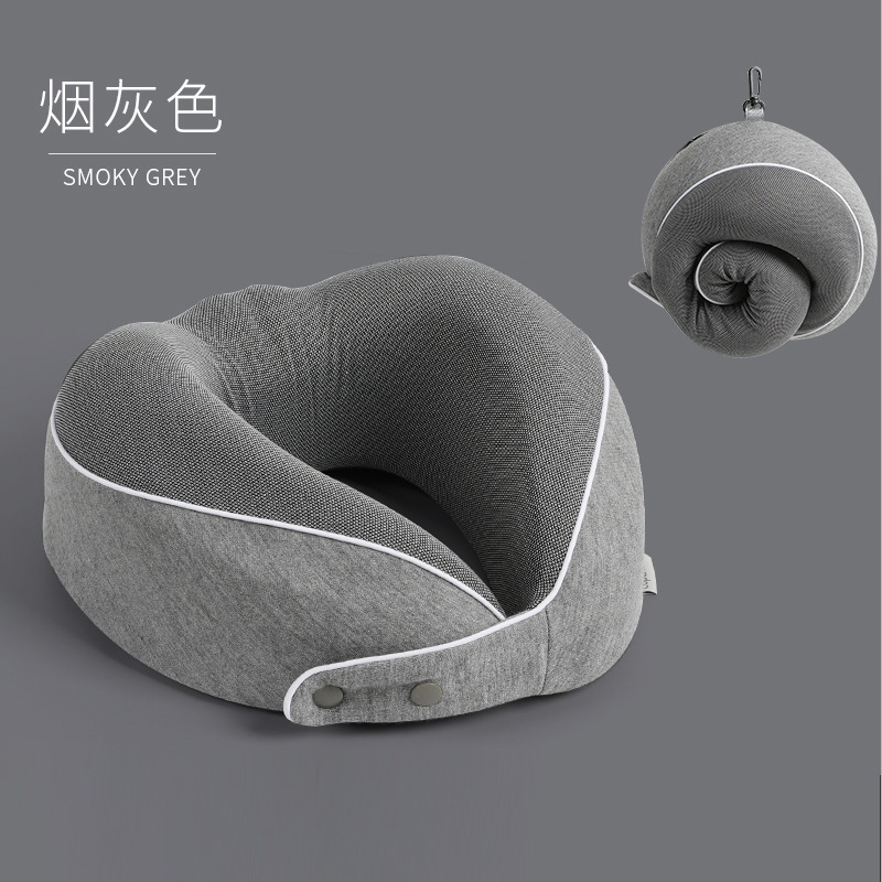 跨境热销u型枕记忆棉u型护颈枕慢回弹旅行枕飞机枕可收纳便携颈枕详情15