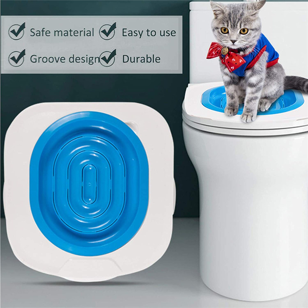 New cat toilet squat toilet seat Cat toilet Training potty trainer for cats and dogs Pet cleaning supplies full figure