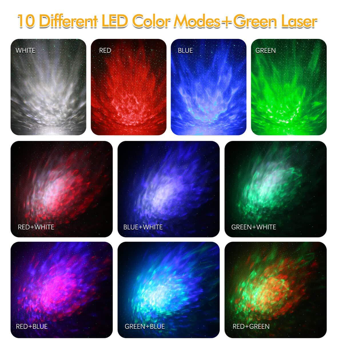 New stage laser lights, starry sky projection lights, European and American festival led water ripple starry sky night lights, one-piece consignment details Picture