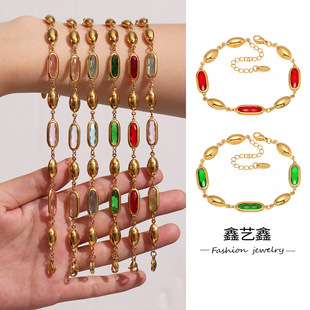 Three-layer full diamond chain blade cauliflower chain personalized necklace, metal trendy hip-hop titanium steel jewelry pic 2