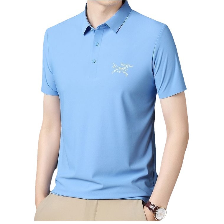 ARTERYX/ Zu Niao's same style men's summer short-sleeved T-shirt, lapel, high-end embroidered polo shirt, men's seamless hair Item Picture
