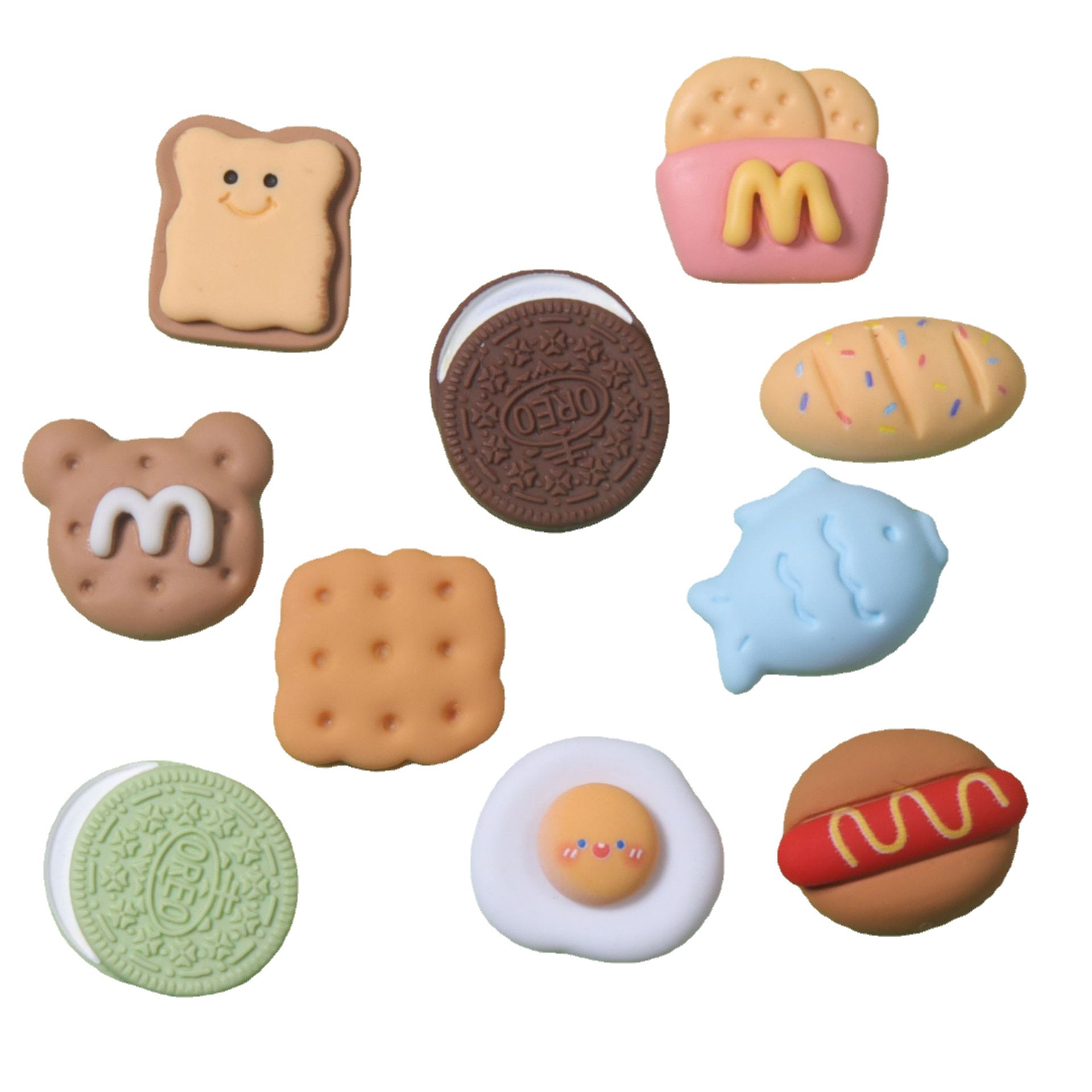 卡通食玩/diy奶油胶/收纳盒装饰白底实物图