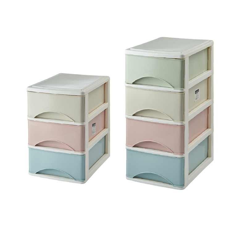 Student desktop dust-proof storage box, file drawer type, multi-layer large-capacity office supplies, makeup cabinet Specification drawing