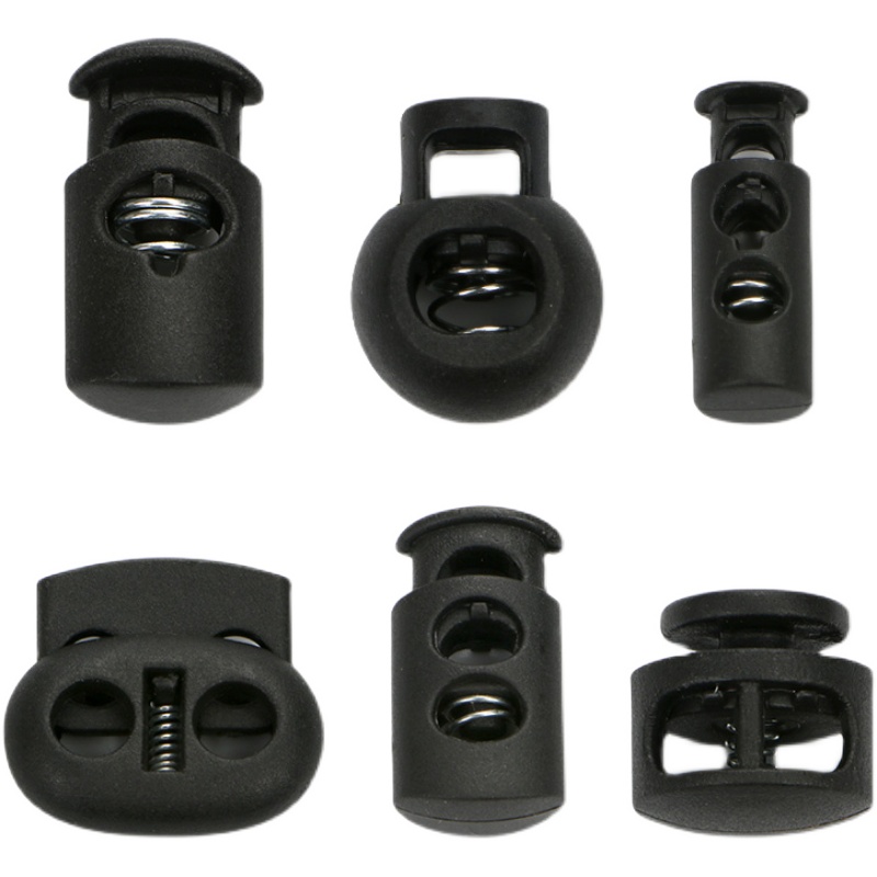 Plastic spring buckle, lock buckle, down jacket, tightness adjustment buckle, rope stop buckle, pig nose pull rope buckle, snap buckle Specification image