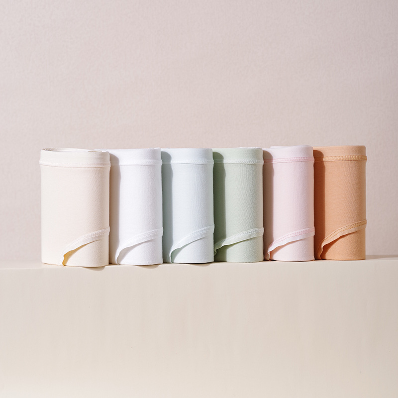 【 Free Shipping 】 3-piece set of pure cotton women's underwear, mid-waist breathable solid color triangle underwear for girls, large-sized underwear for girls details Picture