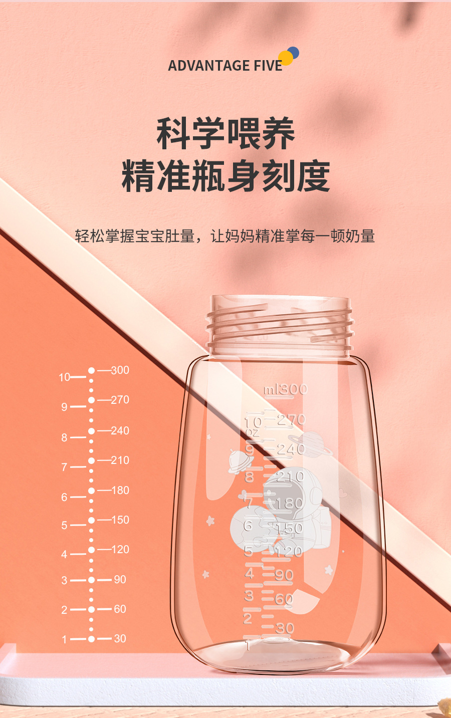 厂家直销婴儿奶瓶宽口径带吸管新生儿防胀气两用水杯宝宝重力奶瓶详情8