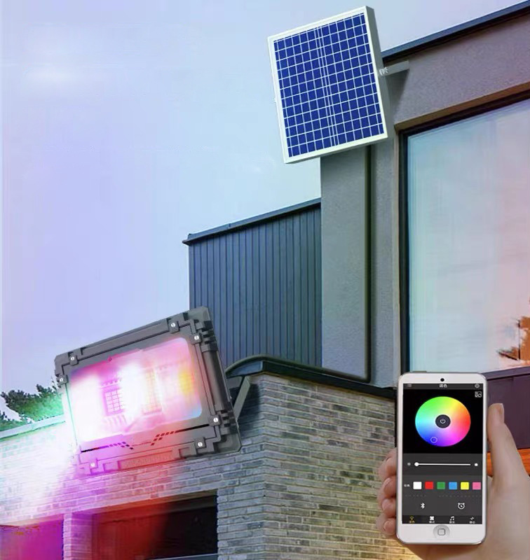 LYUL Cross-border new Product 800W courtyard lighting wall-mounted work emergency solar TGB floodlight pic 2