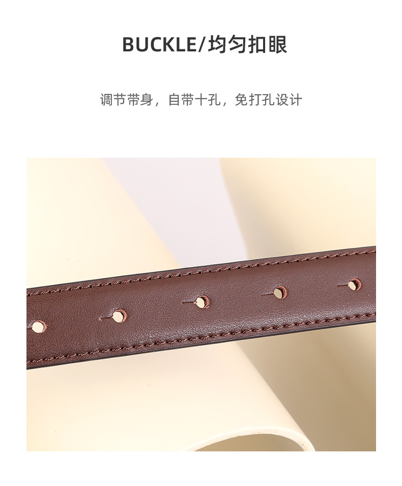 广州厂家真皮女士腰带时尚百搭牛仔裤高级感皮带女装饰ins风新款详情14