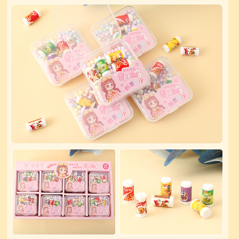 Universal Stickers Stickers Children Cartoon Small Animal Rabbit Diy Resin Decoration Stickers Cute Fun Strawberry Bear Doll Wholesale Application Scenario