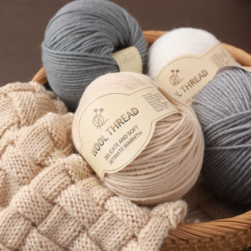Wholesale of 4-strand medium and coarse hand-knitted non-pilling Australian wool blended yarn exclusively for cross-border supply details Picture