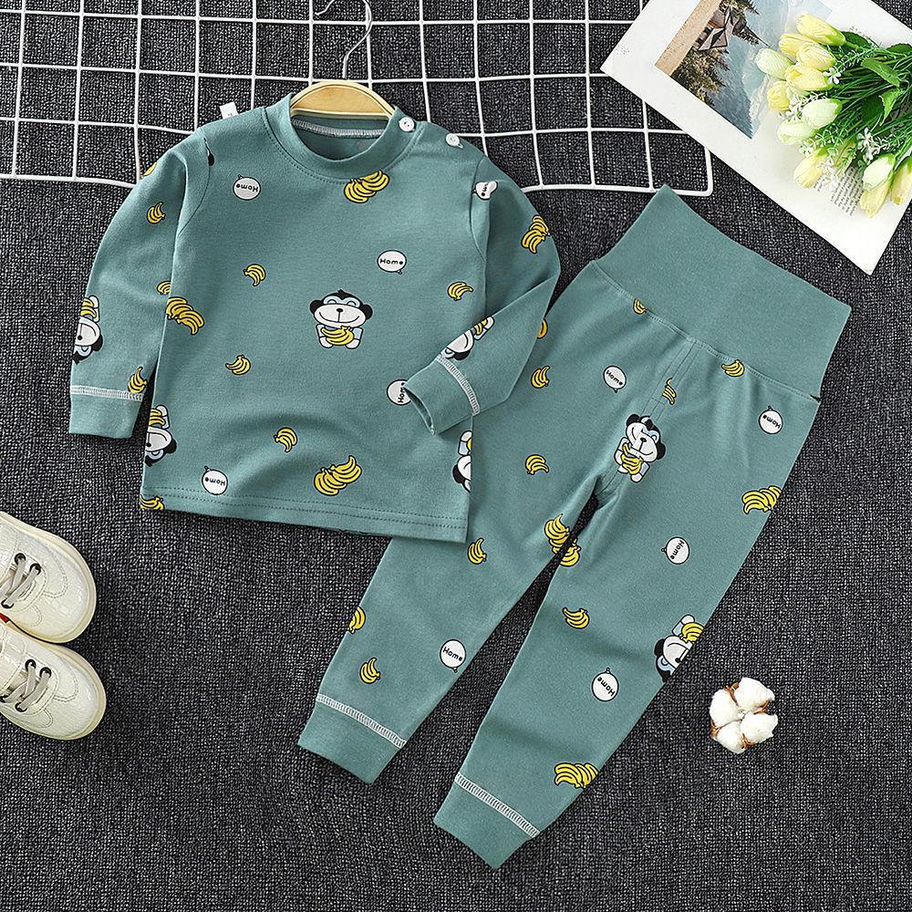 Free shipping children's thermal underwear and long Johns set, all-cotton baby spring and autumn style, long-sleeved pure cotton undergarments for boys and girls