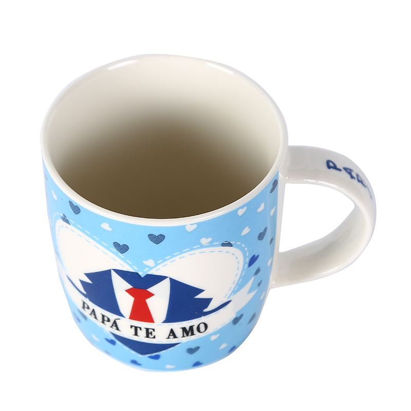 西语父亲节杯子陶瓷杯咖啡杯可做客图案ceramic father's day mug详情图5