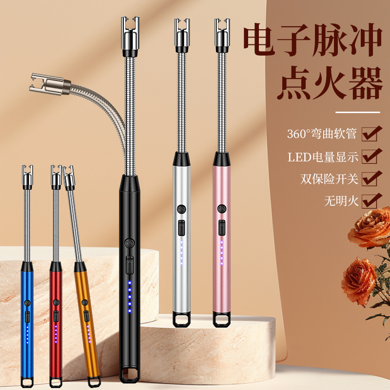 Jll897 Extended Kitchen Igniter Usb Electronic Charging Candle Gas Stove Lighter Lighting Stick Lighting Gun details Picture