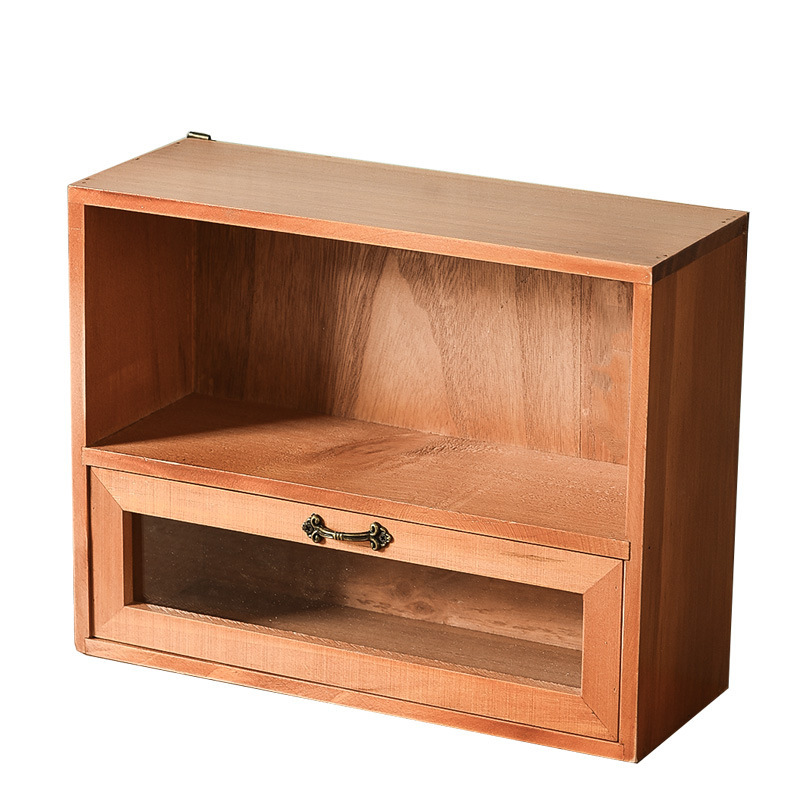 Cross-Border Zakka Wooden Storage Box With Drawer Cosmetics And Perfume Storage Cabinet M-9050 Manufacturers Item Picture