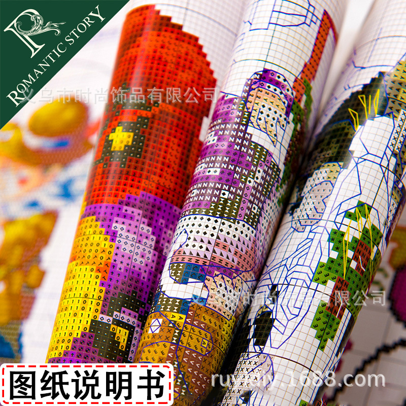 Wholesale new cross-stitch printed handicrafts, living room decorative paintings, diy handicraft exhibition, Grand Plan Five Specification image